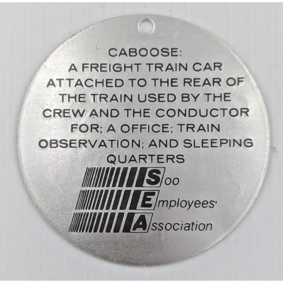 SOO Employees Association SEA Railroad Season's Greetings Metal Ornament 1989 - Picture 4 of 5